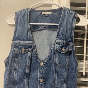 American Eagle Blue Denim Vest